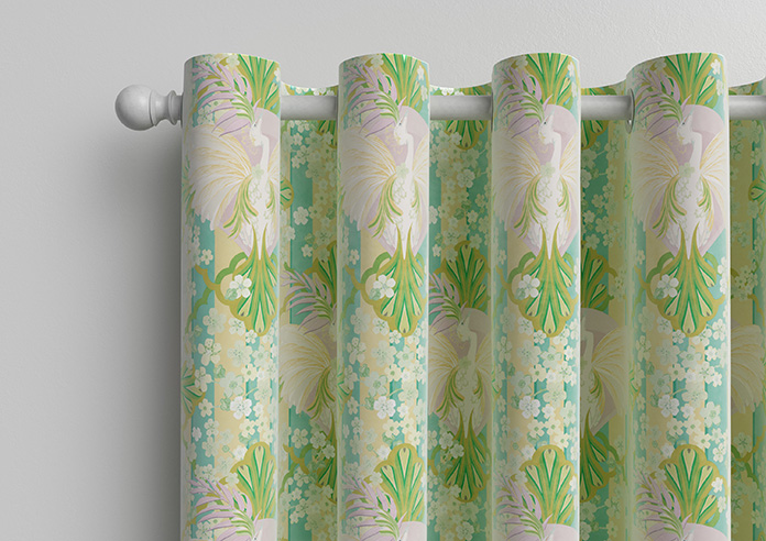 Faded Glamour, Goddess Green Stripe - Made To Measure Curtains - Image 12